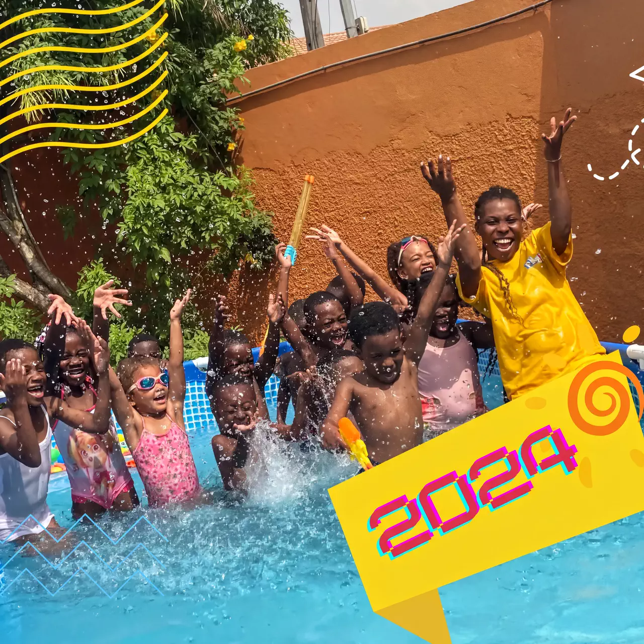 Jeux d'eau pendant les vacances au Centre PMBB